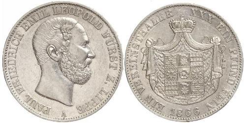 1 Талер Липпе-Детмольд (1123 - 1918) Срібло Leopold III, Prince of Lippe