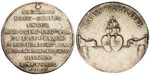 1 Талер Річ Посполита (1569-1795) Срібло Август II Фрідріх (1670 - 1733)