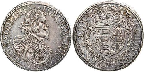 1 Талер Священна Римська імперія (962-1806) Срібло Ferdinand III, Holy Roman Emperor (1608-1657)