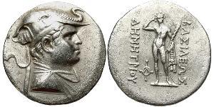 1 Тетрадрахма Греко-бактрийское царство (256BC-125BC) Серебро Demetrius I (? - 180 BC)