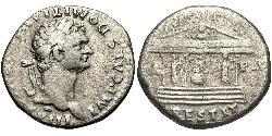 1 Тетрадрахма Римська імперія (27BC-395) Срібло Доміціан (51-96)