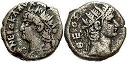 1 Тетрадрахма Римська імперія (27BC-395) Срібло Нерон (37- 68)