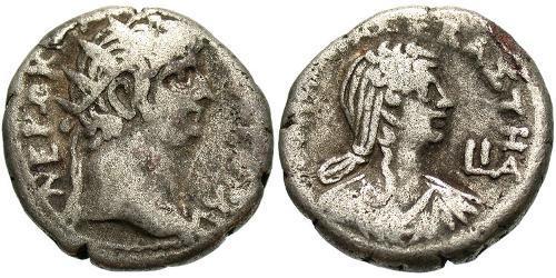 1 Тетрадрахма Римська імперія (27BC-395) Срібло Нерон (37- 68)