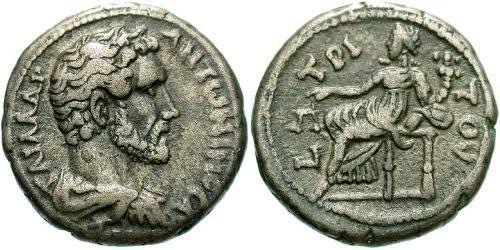 1 Тетрадрахма Римська імперія (27BC-395) Срібло Антоній Пій  (86-161)