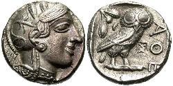 1 Тетрадрахма Стародавня Греція (1100BC-330) Срібло 