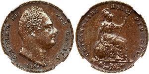 1 Фартинг Великобритания  Медь Вильгельм IV (1765-1837)