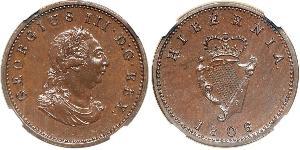 1 Фартинг Ирландия (1922 - ) Медь Георг III (1738-1820)