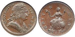 1 Фартинг Королевство Великобритания (1707-1801) Медь Георг III (1738-1820)