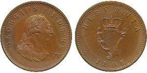 1 Фартінг Ірландія (1922 - ) Мідь Георг III (1738-1820)