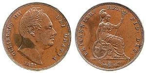 1 Фартінг Велика Британія  Мідь Вільгельм IV (1765-1837)
