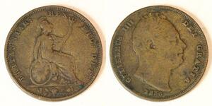1 Фартінг Велика Британія  Мідь Вільгельм IV (1765-1837)