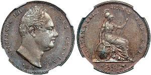 1 Фартінг Велика Британія  Мідь Вільгельм IV (1765-1837)