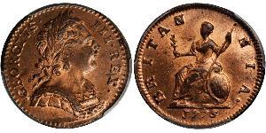 1 Фартінг Королівство Великобританія (1707-1801) Мідь Георг III (1738-1820)