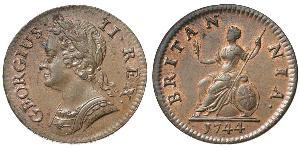 1 Фартінг Королівство Великобританія (1707-1801) Мідь Георг II (1683-1760)