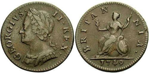 1 Фартінг Королівство Великобританія (1707-1801) Мідь Георг II (1683-1760)