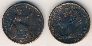 1 Фартінг Сполучене королівство Великобританії та Ірландії (1801-1922) Мідь Георг IV (1762-1830)