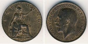 1 Фартінг Сполучене королівство Великобританії та Ірландії (1801-1922) Мідь Георг V (1865-1936)