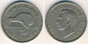 1 Флорин Новая Зеландия Никель/Медь Георг VI (1895-1952)