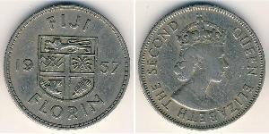1 Флорин Фиджи Никель/Медь Елизавета II (1926-2022)