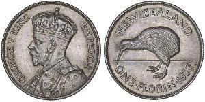1 Флорин Новая Зеландия Серебро Георг V (1865-1936)