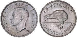 1 Флорин Новая Зеландия Серебро Георг VI (1895-1952)