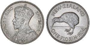 1 Флорин Новая Зеландия Серебро Георг V (1865-1936)