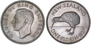 1 Флорин Новая Зеландия Серебро Георг VI (1895-1952)