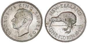 1 Флорин Новая Зеландия Серебро Георг VI (1895-1952)