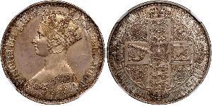 1 Флорин Соединённое королевство Великобритании и Ирландии (1801-1922) Серебро Виктория (1819 - 1901)