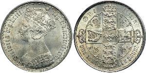 1 Флорин Соединённое королевство Великобритании и Ирландии (1801-1922) Серебро Виктория (1819 - 1901)