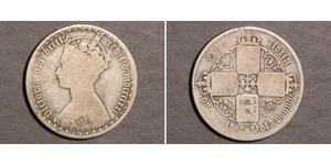 1 Флорин Соединённое королевство Великобритании и Ирландии (1801-1922) Серебро Виктория (1819 - 1901)