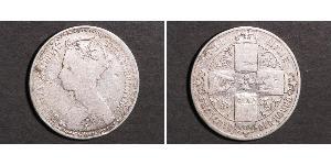 1 Флорин Соединённое королевство Великобритании и Ирландии (1801-1922) Серебро Виктория (1819 - 1901)