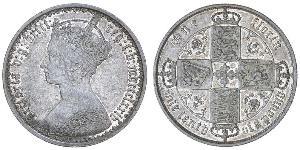 1 Флорин Соединённое королевство Великобритании и Ирландии (1801-1922) Серебро Виктория (1819 - 1901)