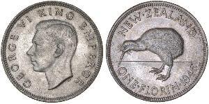 1 Флорін Нова Зеландія Срібло Георг VI (1895-1952)