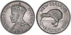 1 Флорін Нова Зеландія Срібло Георг V (1865-1936)