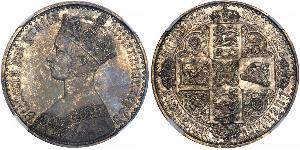 1 Флорін Сполучене королівство Великобританії та Ірландії (1801-1922) Срібло Вікторія (1819 - 1901)