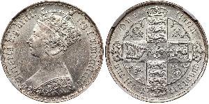 1 Флорін Сполучене королівство Великобританії та Ірландії (1801-1922) Срібло Вікторія (1819 - 1901)