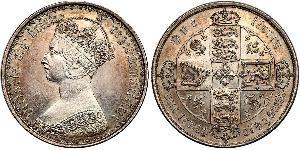 1 Флорін Сполучене королівство Великобританії та Ірландії (1801-1922) Срібло Вікторія (1819 - 1901)