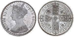 1 Флорін Сполучене королівство Великобританії та Ірландії (1801-1922) Срібло Вікторія (1819 - 1901)