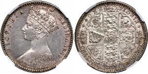 1 Флорін Сполучене королівство Великобританії та Ірландії (1801-1922) Срібло Вікторія (1819 - 1901)