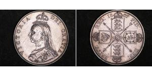 1 Флорін Сполучене королівство Великобританії та Ірландії (1801-1922) Срібло Вікторія (1819 - 1901)