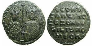 1 Фоллис Византийская империя (330-1453) Бронза Константи́ VII (905 -959)