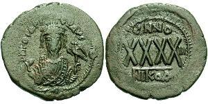 1 Фоллис Византийская империя (330-1453) Бронза Phocas(?-610)