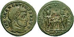 1 Фоллис Западная Римская империя (285-476) Бронза Максенций (278-312)