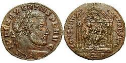 1 Фоллис Западная Римская империя (285-476) Бронза Максенций (278-312)