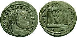 1 Фоллис Западная Римская империя (285-476) Бронза Максенций (278-312)