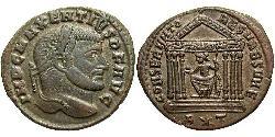 1 Фоллис Западная Римская империя (285-476) Бронза Максенций (278-312)