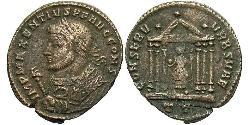 1 Фоллис Западная Римская империя (285-476) Бронза Максенций (278-312)