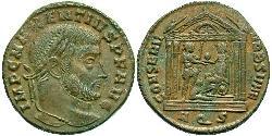 1 Фоллис Западная Римская империя (285-476) Бронза Максенций (278-312)