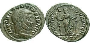 1 Фоллис Западная Римская империя (285-476) Бронза Максенций (278-312)
